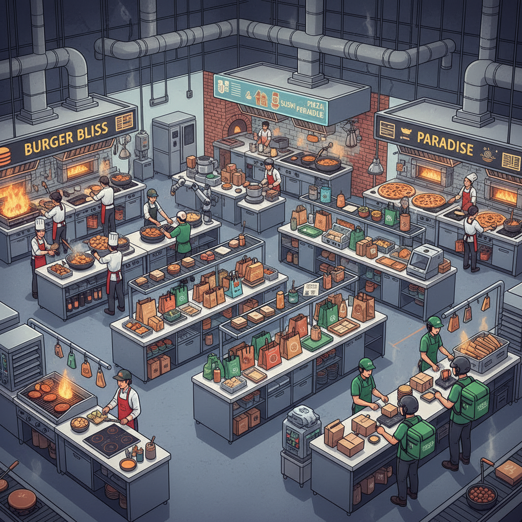 Illustration for ghost kitchens