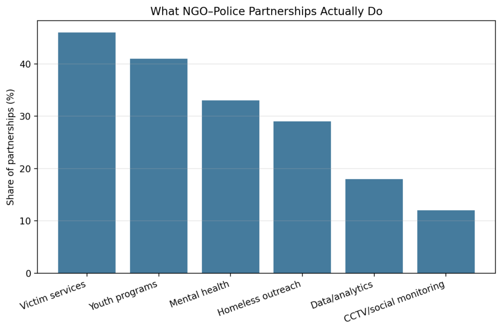 NGO-Police Partnerships: Accountability when services become surveillance 2 NGOP chart2 functions