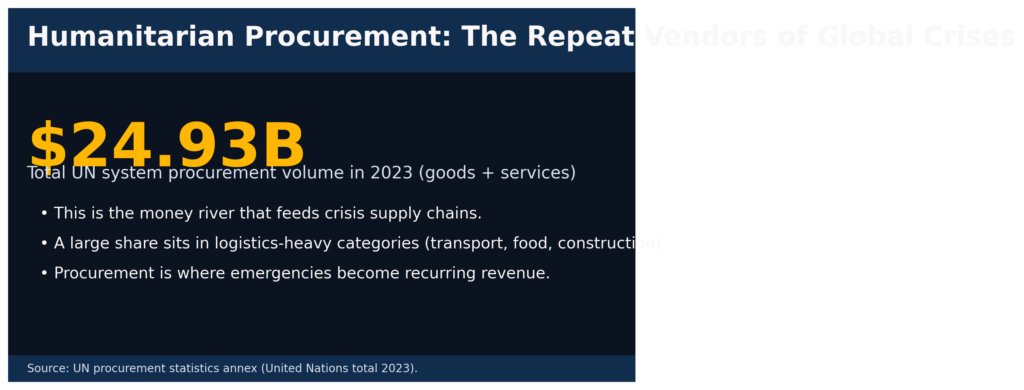 Humanitarian Procurement: The repeat vendors of global crises 7 human proc info1 total
