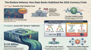 January 2026 currency stabilization: The role of state-owned banks 1 January 2026 Currency Stabilization Infographic